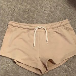 Tan beach and lounge shorts